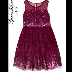 Speechless girls sequin burgundy dress 12